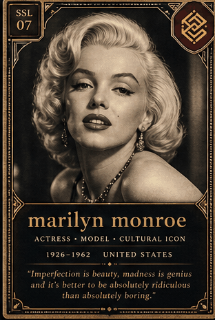 Marilyn Monroe individual eracii card front.