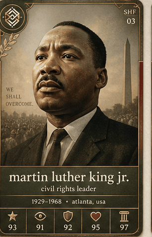 Martin Luther King Jr. card preview.