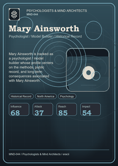 Mary Ainsworth individual eracii card front.