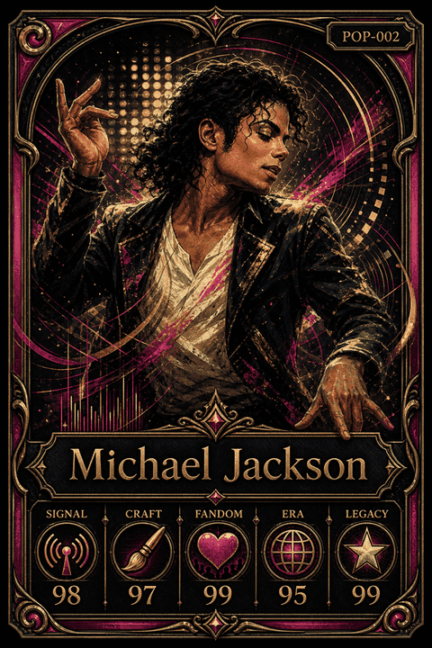 Michael Jackson individual eracii card front.