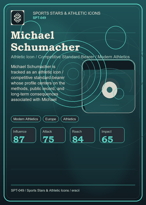 Michael Schumacher individual eracii card front.