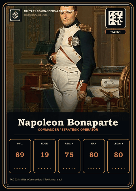 Napoleon Bonaparte individual eracii card front.