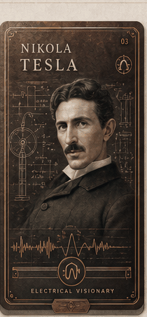 Nikola Tesla card preview.