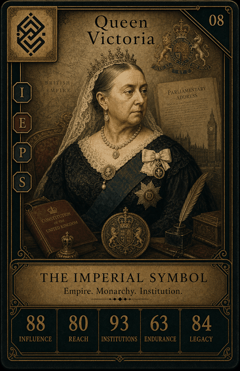 Queen Victoria individual eracii card front.