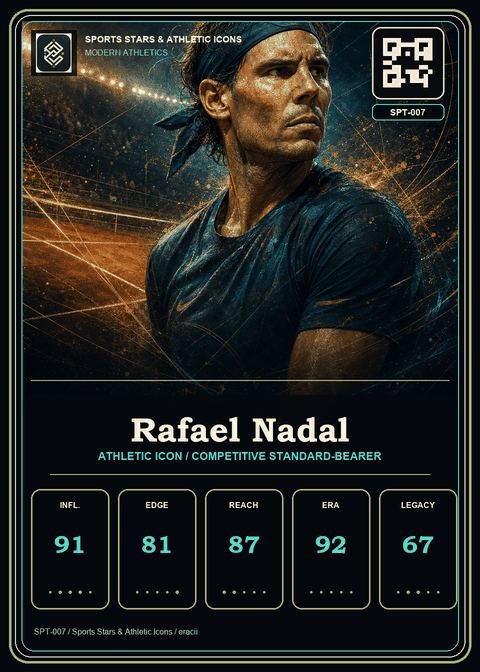 Rafael Nadal individual eracii card front.