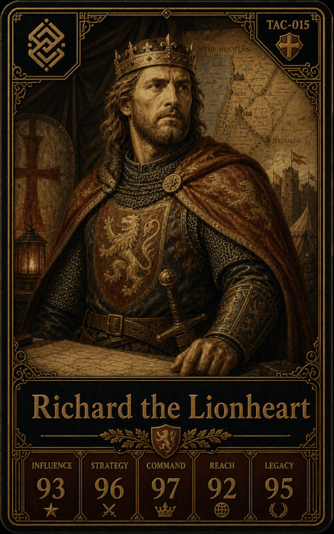 Richard the Lionheart individual eracii card front.