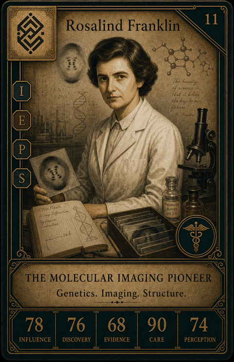 Rosalind Franklin individual eracii card front.