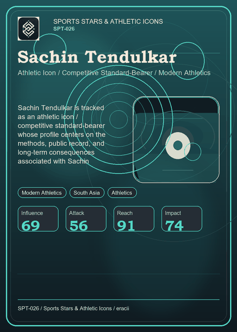 Sachin Tendulkar individual eracii card front.