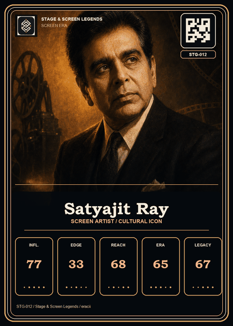 Satyajit Ray individual eracii card front.