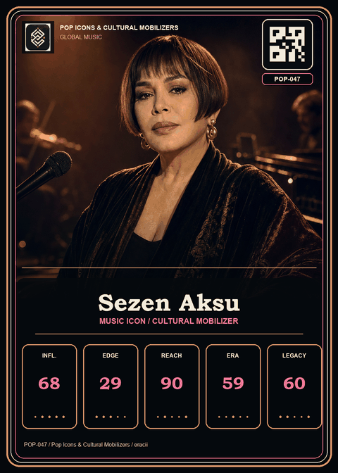 Sezen Aksu individual eracii card front.
