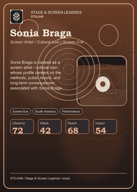 Sonia Braga individual eracii card front.