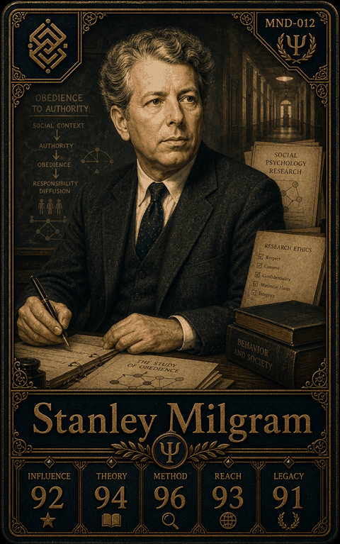 Stanley Milgram individual eracii card front.