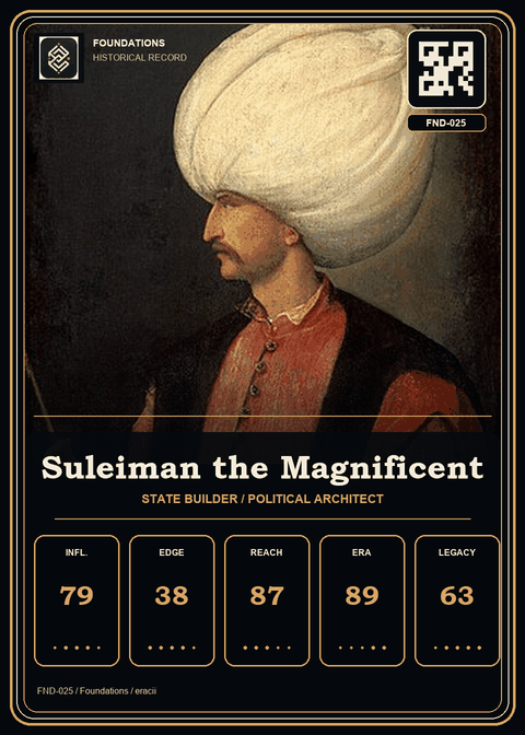 Suleiman the Magnificent individual eracii card front.