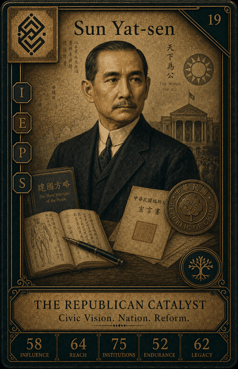 Sun Yat-sen individual eracii card front.