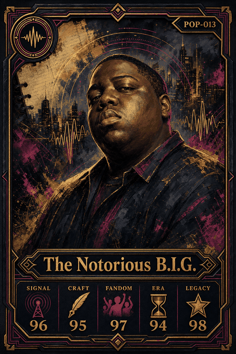 The Notorious B.I.G. individual eracii card front.