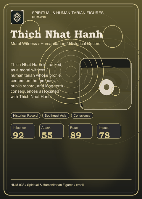 Thich Nhat Hanh individual eracii card front.