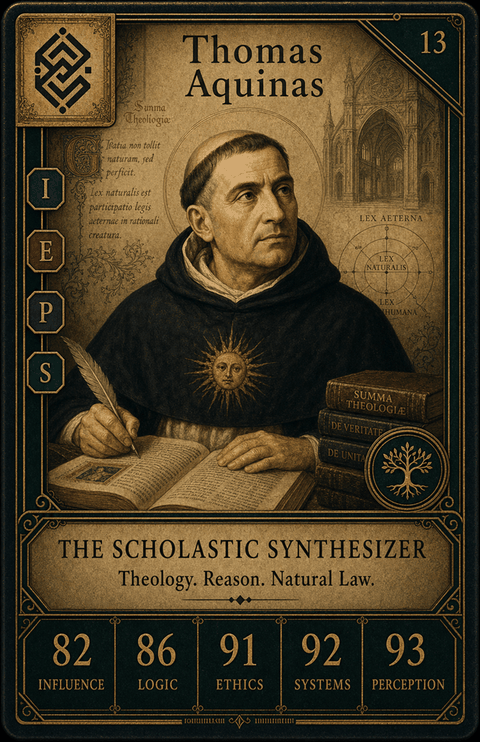 Thomas Aquinas individual eracii card front.