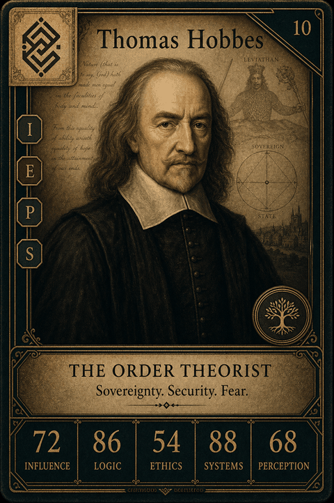 Thomas Hobbes individual eracii card front.