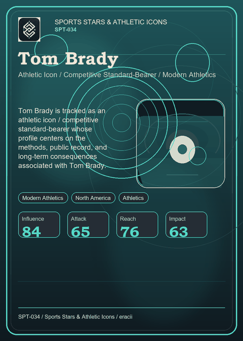 Tom Brady individual eracii card front.