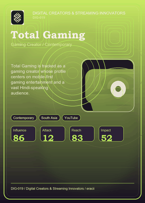 Total Gaming individual eracii card front.