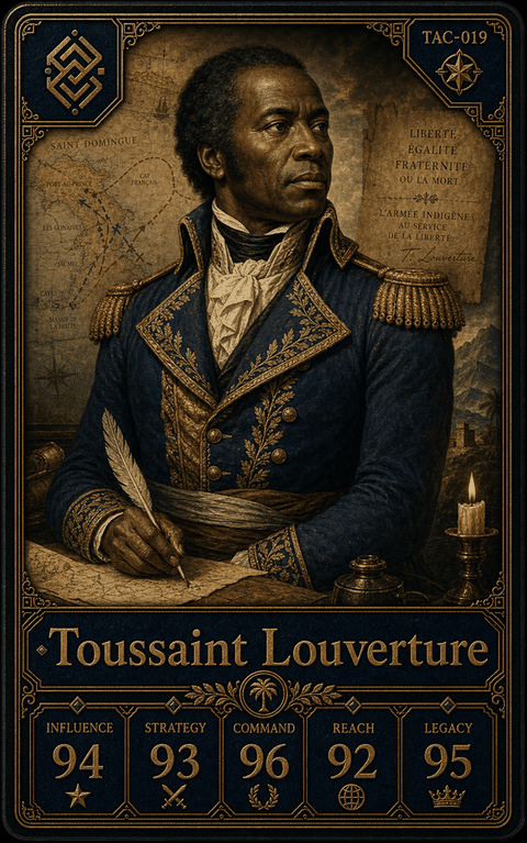 Toussaint Louverture individual eracii card front.