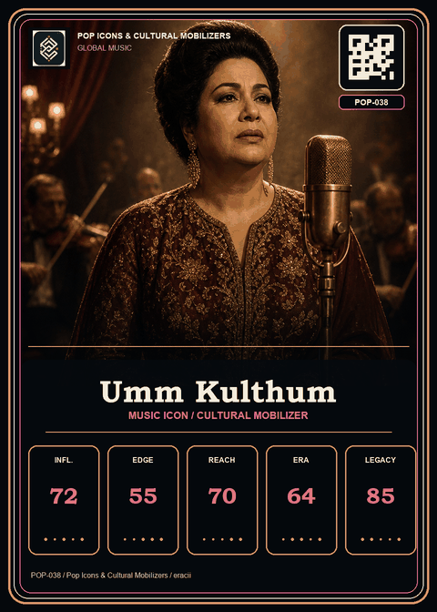 Umm Kulthum individual eracii card front.