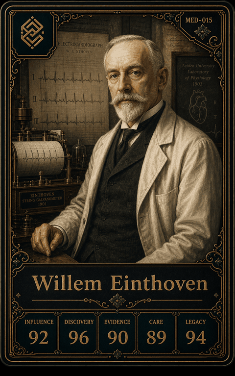 Willem Einthoven individual eracii card front.