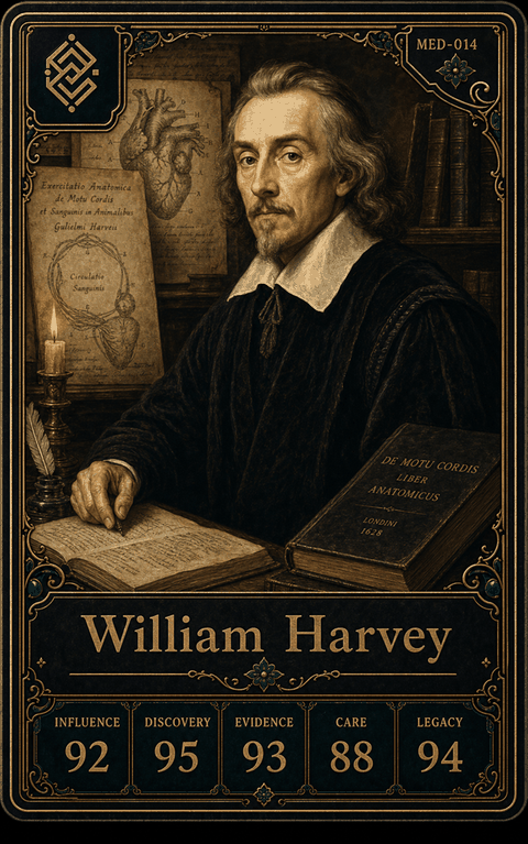 William Harvey individual eracii card front.
