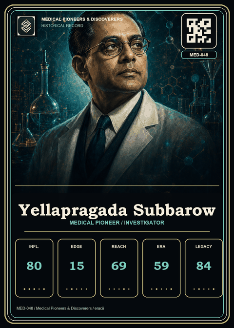 Yellapragada Subbarow individual eracii card front.